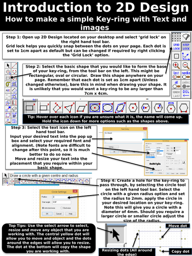 How to make a simple keyring on 2D design | Teaching Resources