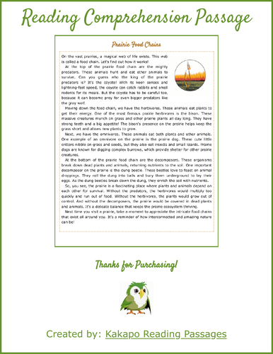 prairie-food-chains-reading-comprehension-and-word-search-teaching