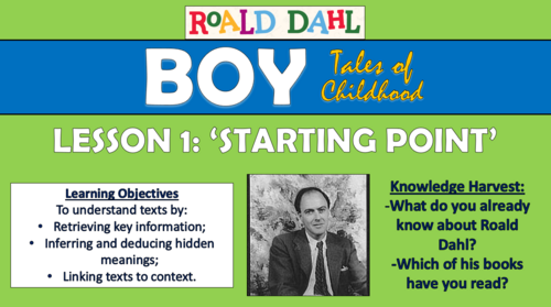 Boy - Roald Dahl - Chapters 1 and 2: Starting Point - Double Lesson!