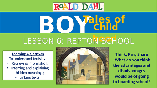 Boy - Roald Dahl - Chapters 18-21: Repton School - Double Lesson!