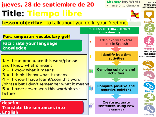 VIVA 1 MODULE 2 LESSON 1 MI TIEMPO LIBRE