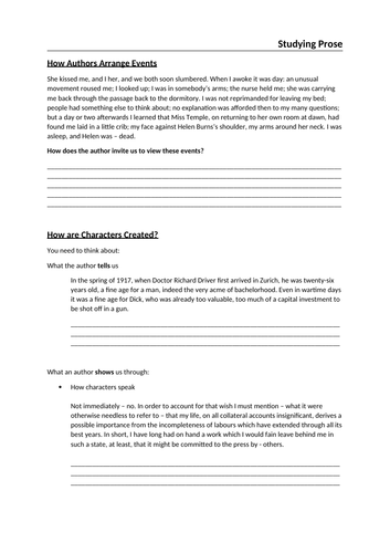 AS English Literature Cambridge Unseen Texts | Teaching Resources