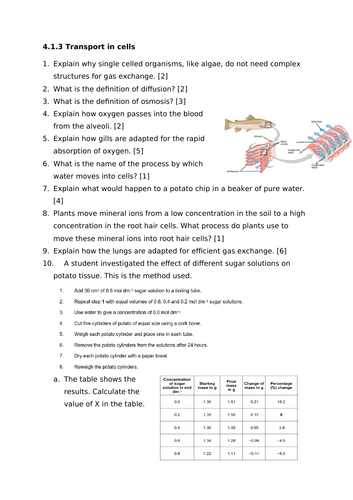 AQA Biology GCSE Paper 1 Revision | Teaching Resources