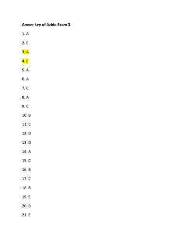 AP Bio, SAT Bio, GRE Bio and Biology Olympiad Prep Questions (Exam 3 ...