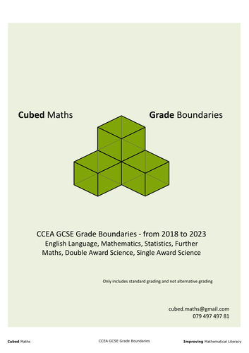 38 CCEA GCSE Grade Boundaries - from 2018 to 2023 (pdf)