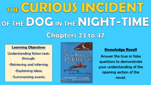 The Curious Incident of the Dog in the Night-time - Chapters 23 to 47!