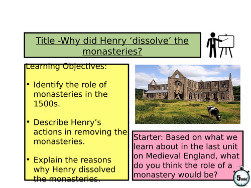 Henry VIII's Dissolution of Monasteries - KS3 History Tudors | Teaching ...