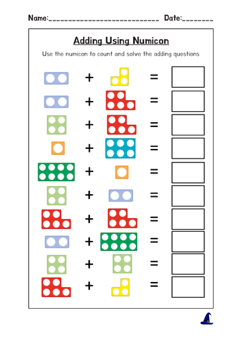 Adding Using Numicon Worksheets - Year 1 | Teaching Resources