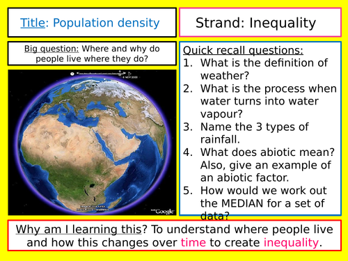 Population density | Teaching Resources