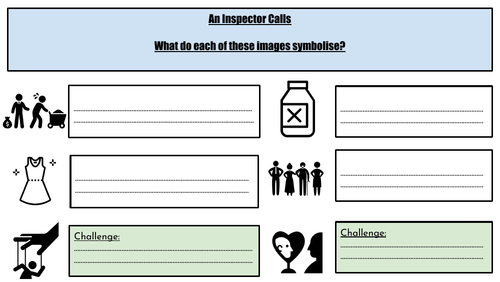 An Inspector Calls - Symbolism Worksheet | Teaching Resources