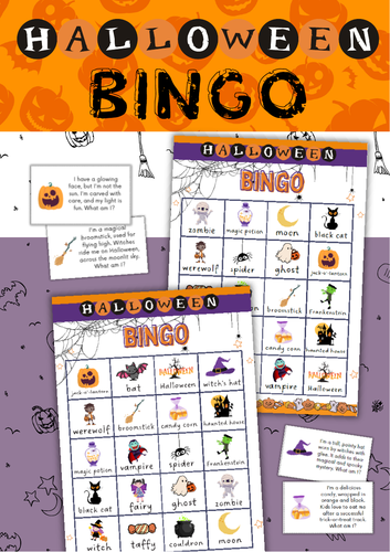 Halloween Bingo Game.