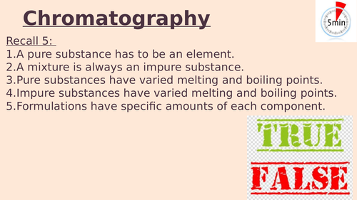 KS4 - Chromatography lesson