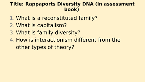 WJEC / Eduqas GCSE Sociology Families full unit