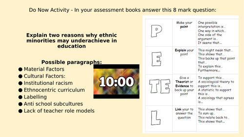 eduqas / wjec GCSE Sociology of education unit of work | Teaching Resources