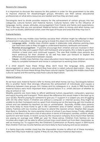 eduqas / wjec GCSE Sociology of education unit of work | Teaching Resources