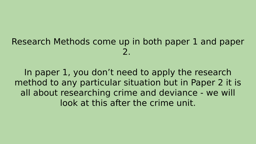 eduqas / wjec GCSE Sociology research methods unit of work | Teaching ...