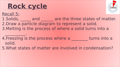 KS3 - Rock cycle lesson