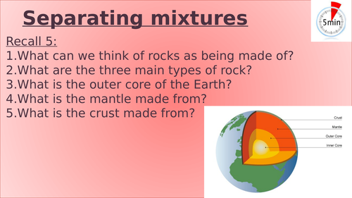 KS3 - Separating mixtures lesson