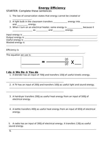 Energy Efficiency | Teaching Resources
