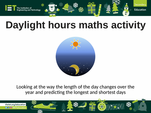 Daylight hours maths activity | Teaching Resources