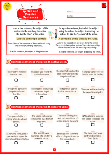 Active and Passive Sentences | Teaching Resources