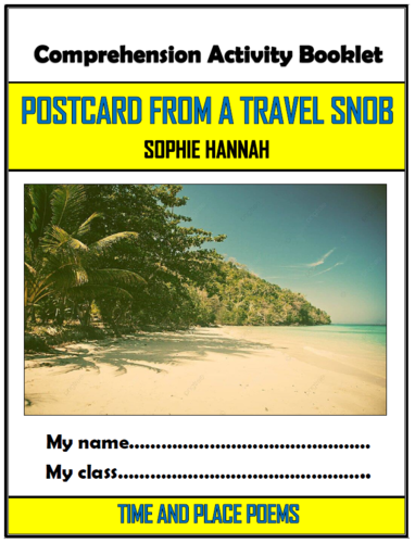 Postcard From A Travel Snob - Comprehension Activities Booklet!
