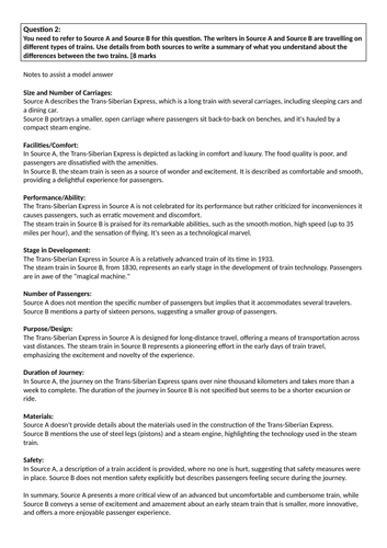 AQA Language Paper 2 2023 Model Answers questions 2, 3, 4 and 5 ...
