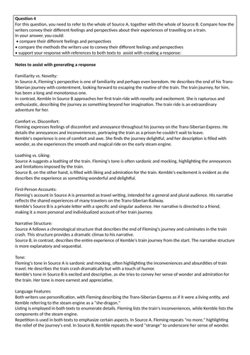 AQA Language Paper 2 2023 Model Answers questions 2, 3, 4 and 5 ...