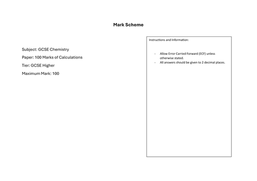 100-marks-of-gcse-chemistry-calculation-questions-teaching-resources
