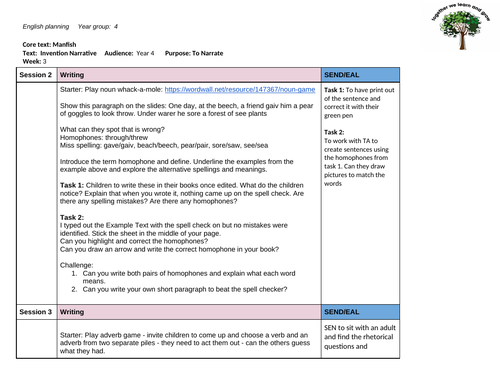 6 Week Manfish unit of work - planning and resources | Teaching Resources