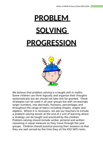 Primary Maths - Problem Solving styles and examples | Teaching Resources