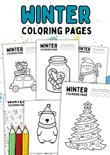 Winter Coloring Pages, Kids Winter Coloring Pages, Winter Coloring Sheets