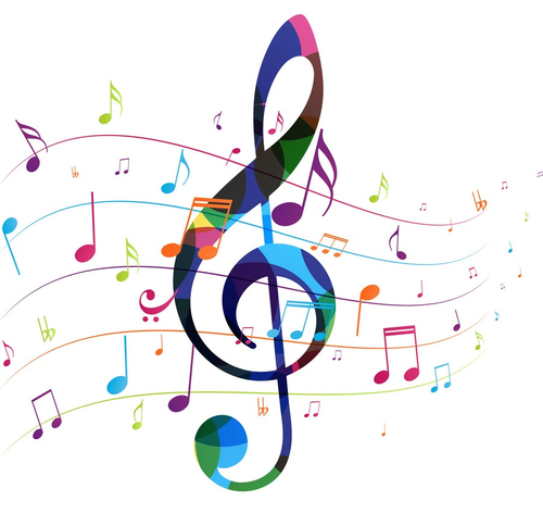 Music - Musical Notes Colourful, Instant Display Letter Lettering Set ...