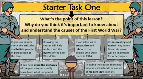 The Causes of the First World War | WW1 History | Teaching Resources
