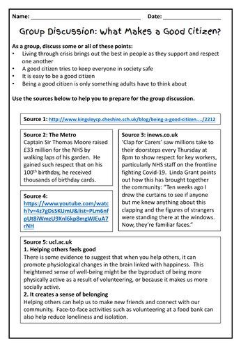 Group Discussion Activity Worksheets | Teaching Resources