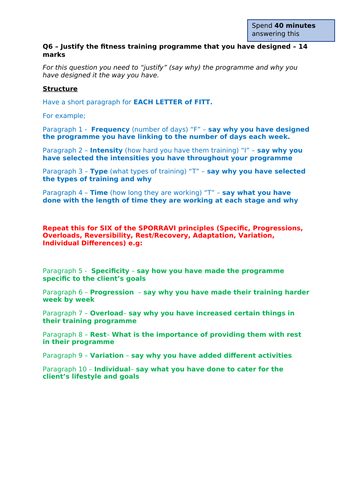 Unit 2: Fitness Training and Programming Exam Structure Guides ...