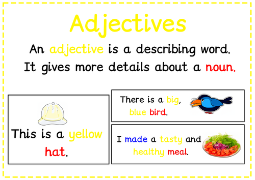 KS1 Noun, Verb, Adjective, Adverb and Conjunction A3 Posters | Teaching ...