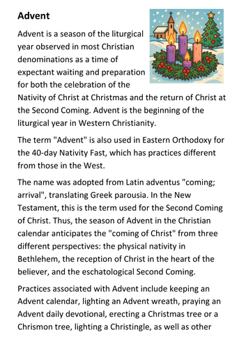 Advent Handout