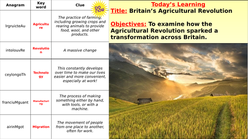 The Agricultural Revolution in Britain Teaching Resources