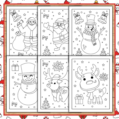 Christmas coloring sheets | winter pintables - activities | X-mas ...
