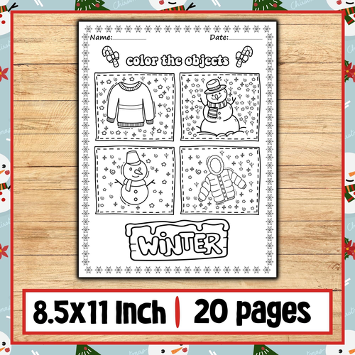 Christmas activities Freebies free winter i spy coloring pages