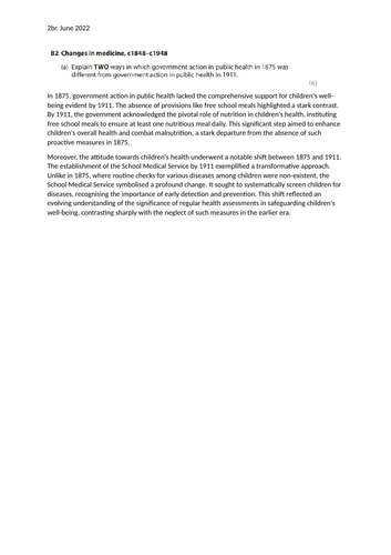 iGCSE Edexcel History Medicine exam lesson, model answers, exam map ...