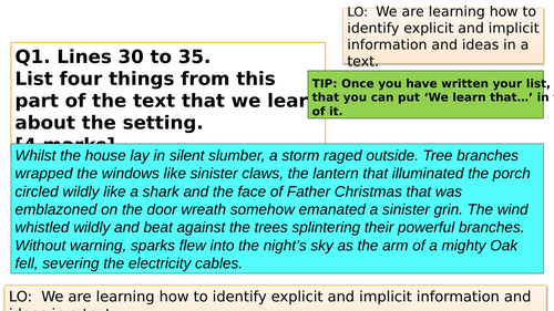 GCSE AQA English Language Paper 1 Practice Using an extract based on ...