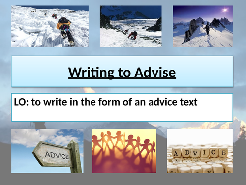 Writing to Advise