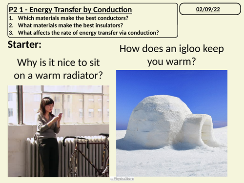 Ks4 Gcse Physics Aqa P2 1 Energy Transfer By Conduction Powerpoint Free Teaching Resources 8724