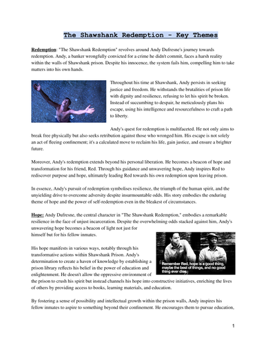 The Shawshank Redemption Bundle | Teaching Resources
