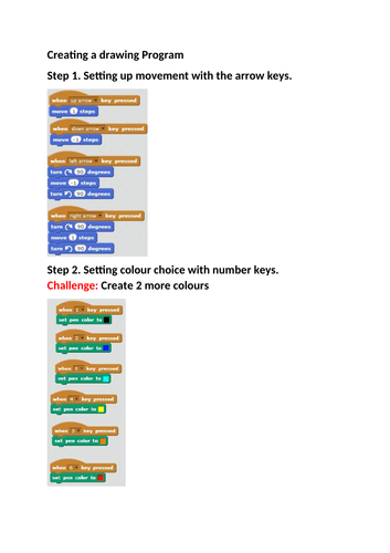 Scratch Programming: Creating a Drawing Program