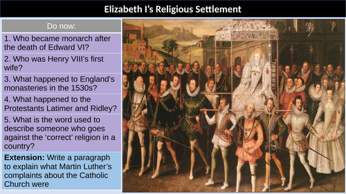 Elizabeth I’s Religious Settlement