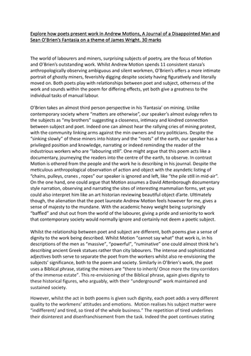 Journal of a Disappointed Man Model Essay Teaching Resources