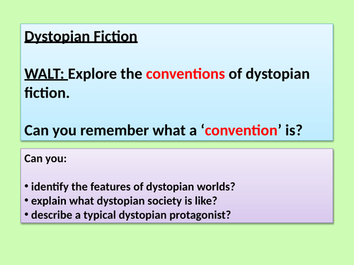 Dystopian Fiction Conventions